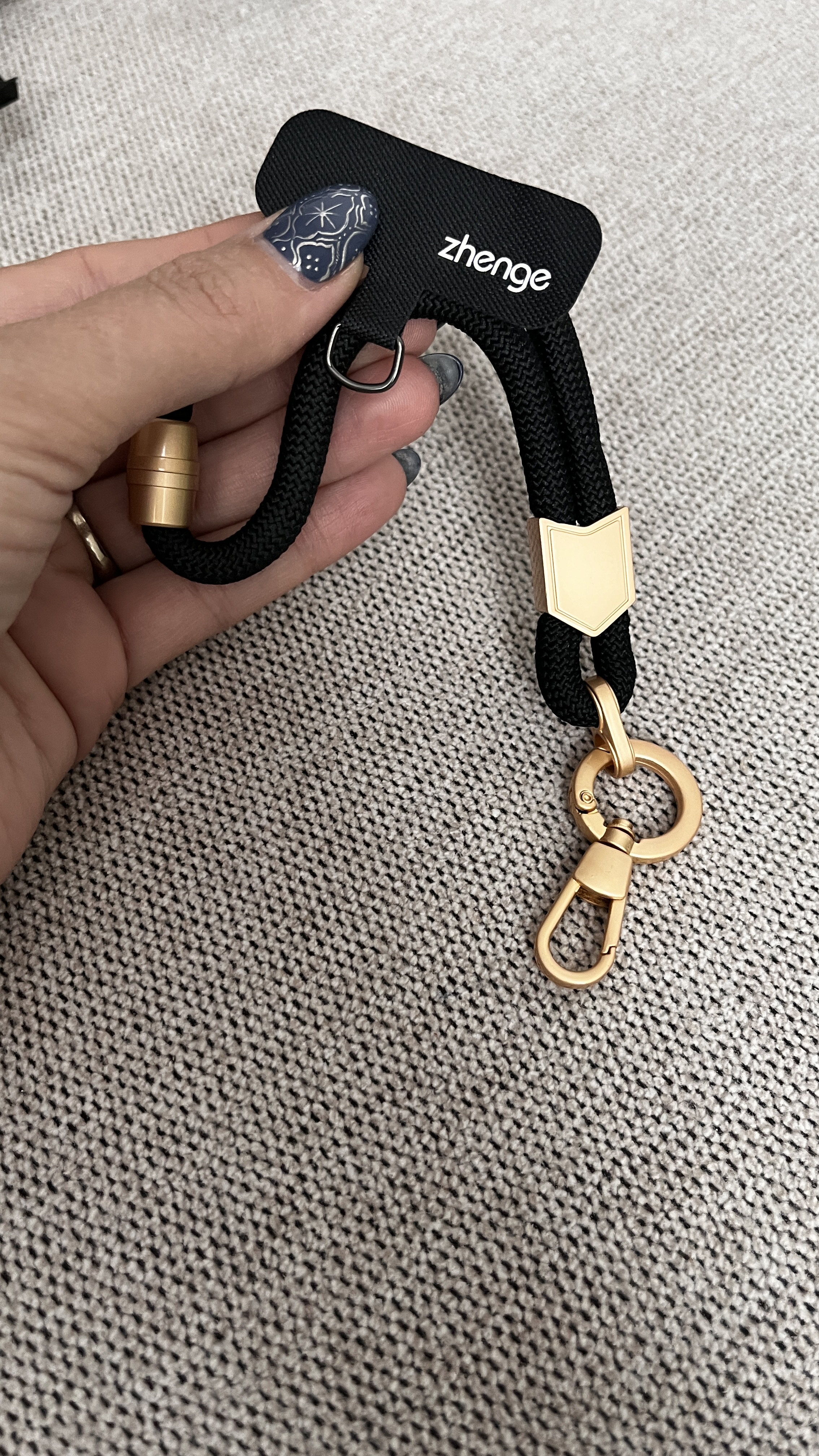 تصویر بند مچی موبایل - مشکی Mobile phone wristband