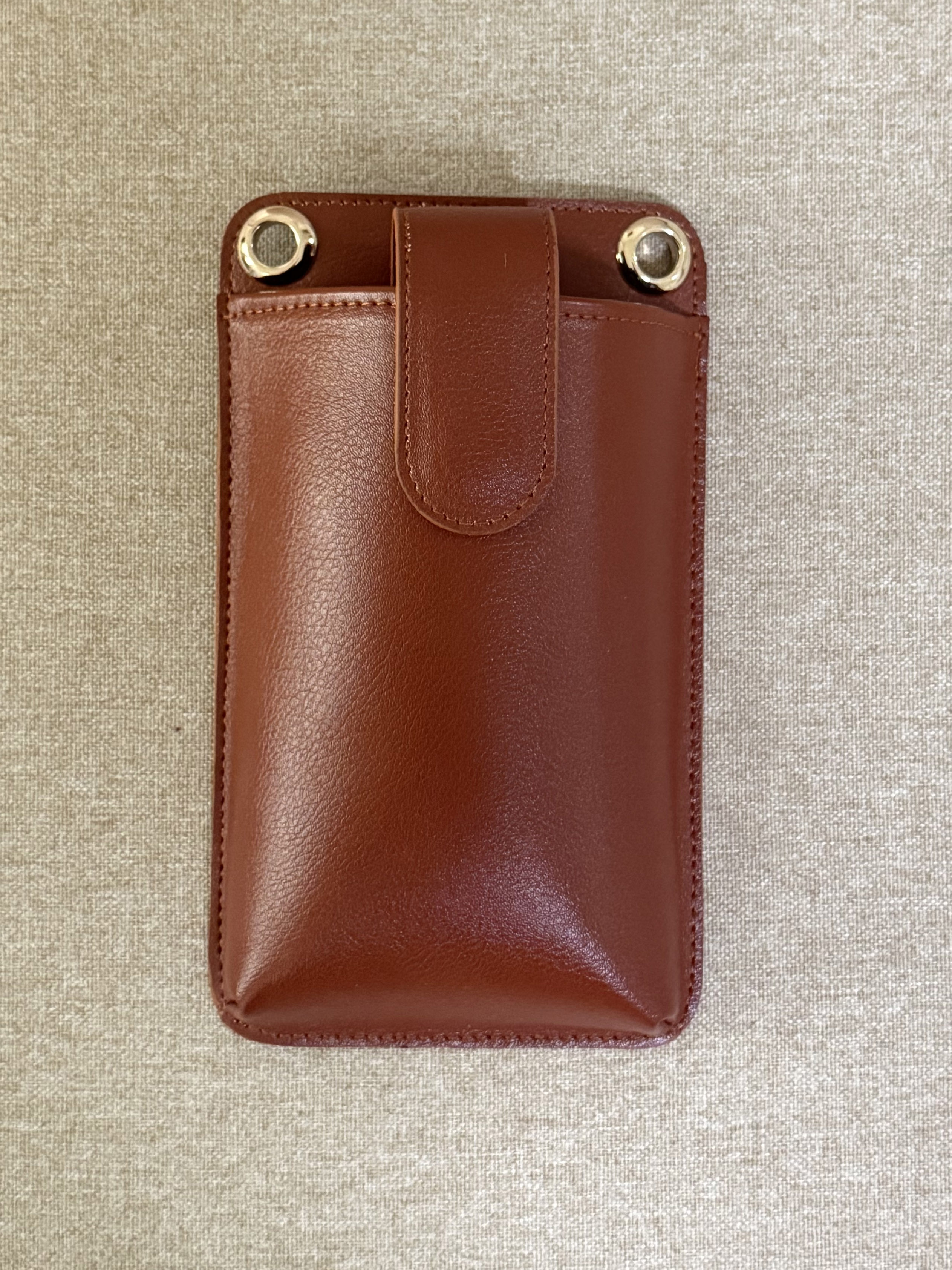 تصویر کیف موبایل و بند - عسلی فلوتر / طلایی phone bag